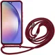 Samsung Galaxy A55 Hoesje Flexibel TPU met Koord Back Cover Rood afbeelding 2