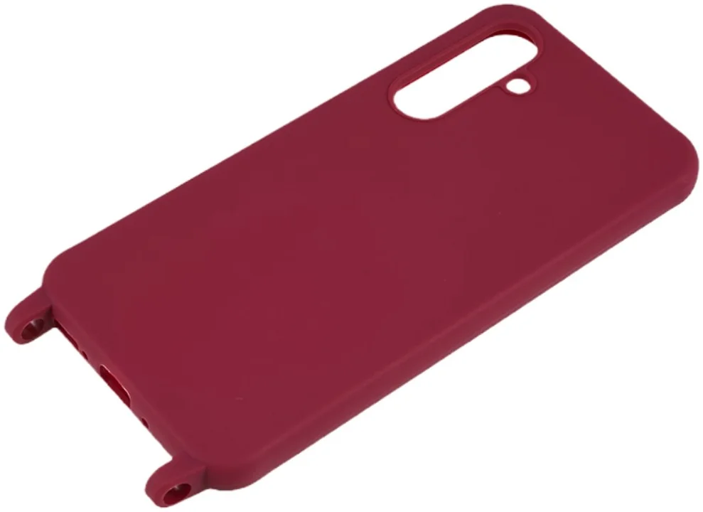 Samsung Galaxy A55 Hoesje Flexibel TPU met Koord Back Cover Rood afbeelding 5