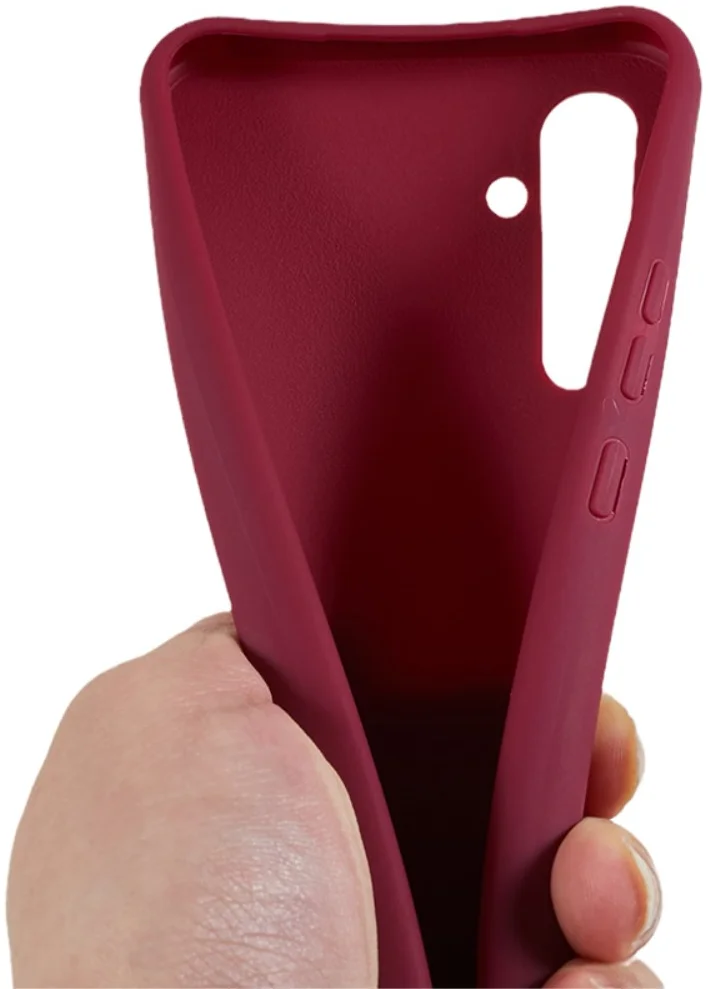 Samsung Galaxy A55 Hoesje Flexibel TPU met Koord Back Cover Rood afbeelding 6