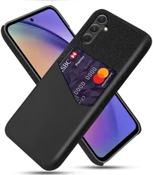 Samsung Galaxy A55 Hoesje met Kaarthouder Back Cover Zwart afbeelding