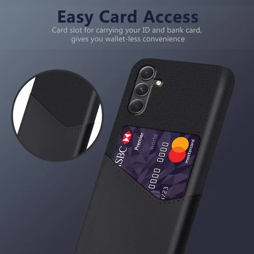 Samsung Galaxy A55 Hoesje met Kaarthouder Back Cover Zwart afbeelding 4
