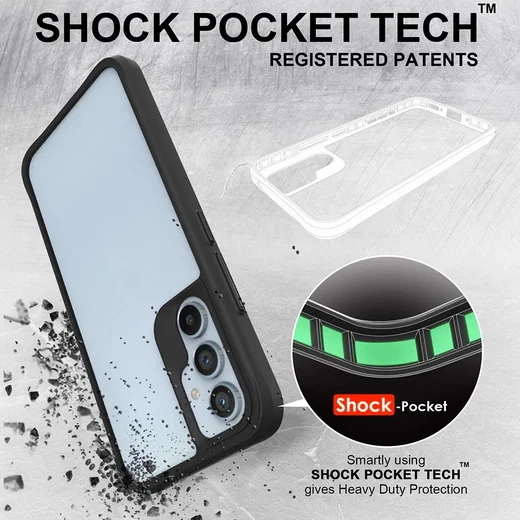 Samsung Galaxy A55 Hoesje Armor Back Cover Zwart afbeelding 3