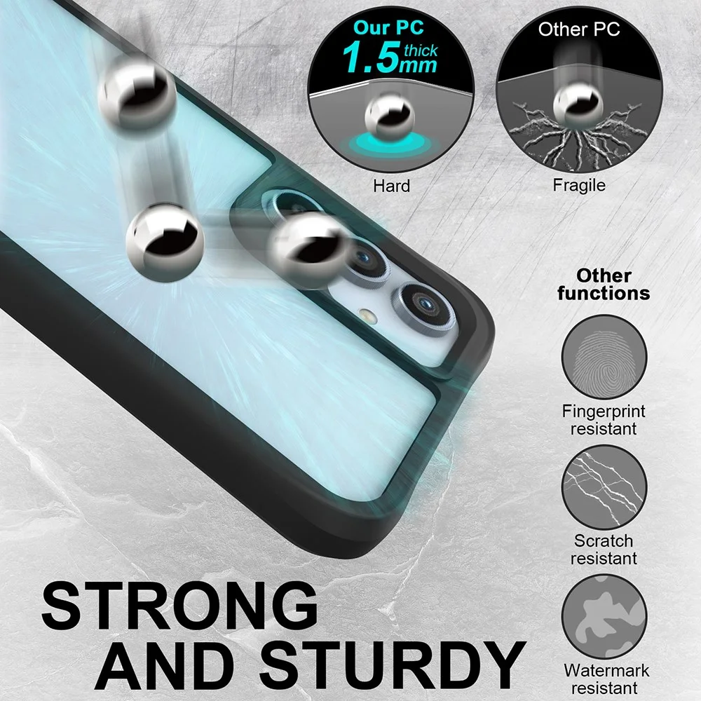 Samsung Galaxy A55 Hoesje Armor Back Cover Zwart afbeelding 4