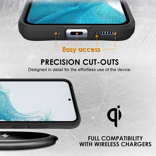 Samsung Galaxy A55 Hoesje Armor Back Cover Zwart afbeelding 5