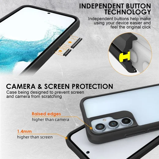 Samsung Galaxy A55 Hoesje Armor Back Cover Zwart afbeelding 7