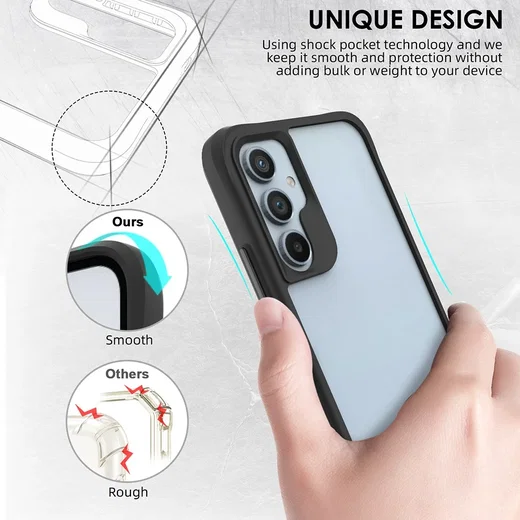 Samsung Galaxy A55 Hoesje Armor Back Cover Zwart afbeelding 8