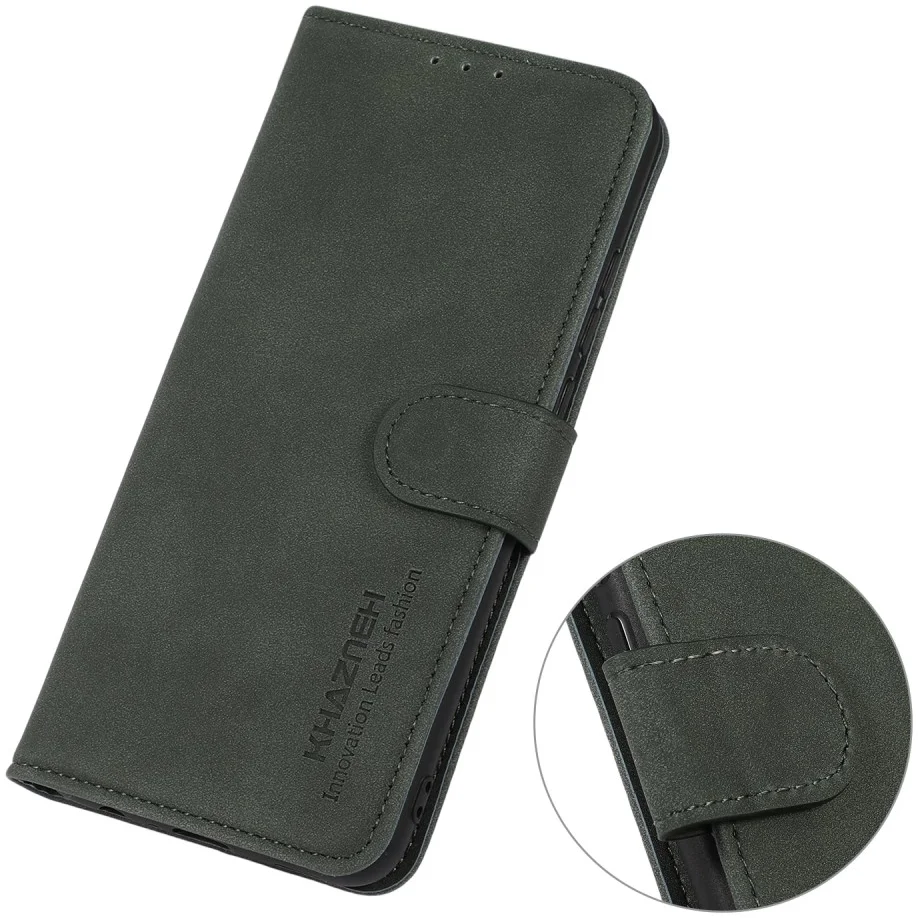 KHAZNEH Motorola Moto G04 / G24 Hoesje Retro Wallet Book Case Groen afbeelding 5