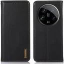 KHAZNEH Xiaomi 14 Ultra Hoesje RFID Book Case Leer Zwart