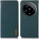 KHAZNEH Xiaomi 14 Ultra Hoesje RFID Book Case Leer Groen