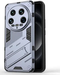 Xiaomi 14 Ultra Hoesje Shockproof Kickstand Back Cover Blauw afbeelding