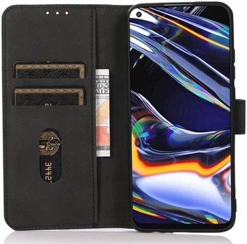 KHAZNEH Motorola Moto G24 Power Hoesje Retro Wallet Book Case Zwart
