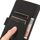 KHAZNEH Motorola Moto G24 Power Hoesje Retro Wallet Book Case Zwart afbeelding 4