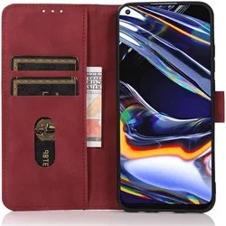 KHAZNEH Motorola Moto G24 Power Hoesje Retro Wallet Book Case Rood afbeelding