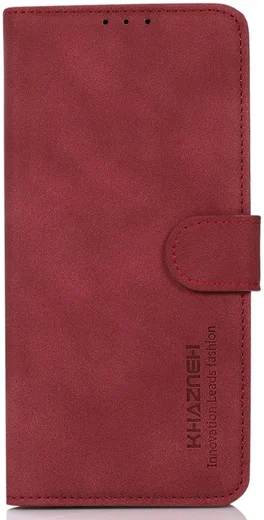 KHAZNEH Motorola Moto G24 Power Hoesje Retro Wallet Book Case Rood afbeelding 6