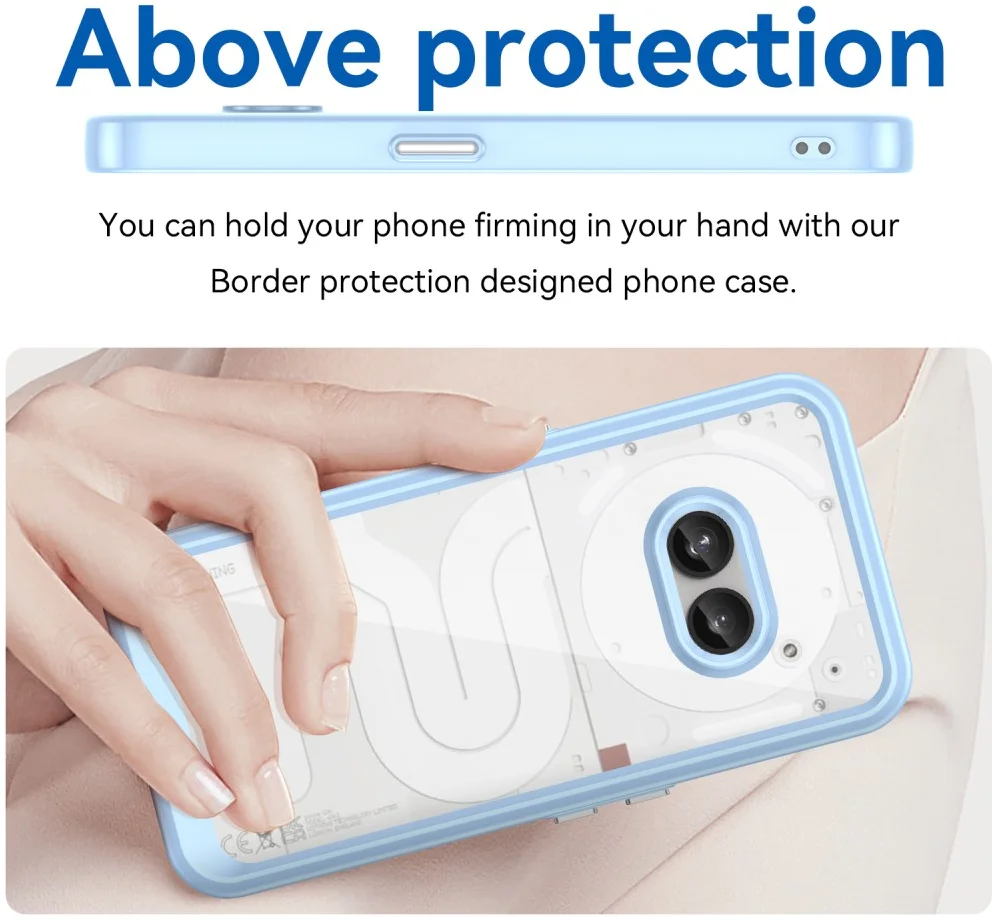 Nothing Phone (2a) / (2a) Plus Hoesje Acryl Back Cover Blauw afbeelding 4