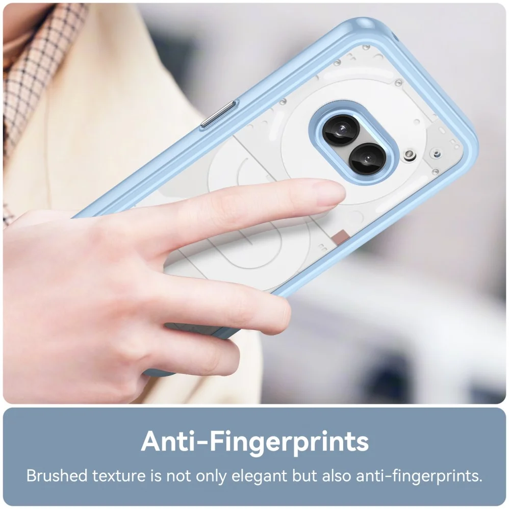 Nothing Phone (2a) / (2a) Plus Hoesje Acryl Back Cover Blauw afbeelding 5
