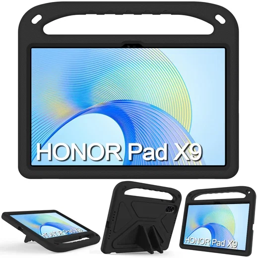 Honor Pad X9 Kinder Tablethoes met Handvat en Standaard Zwart afbeelding 2
