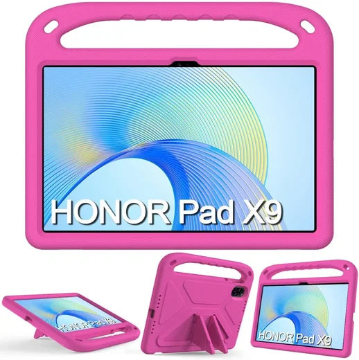 Honor Pad X9 Kinder Tablethoes met Handvat en Standaard Roze afbeelding 2