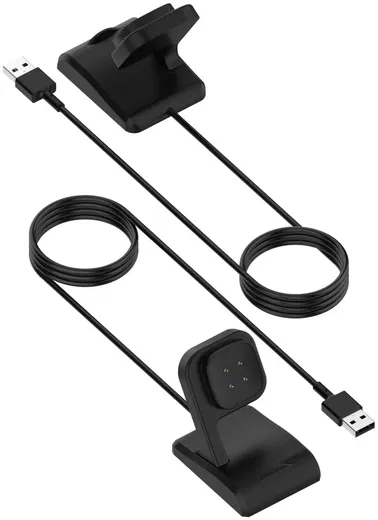 Fitbit Versa 4 / 3 / Sense / 2 Oplaadkabel en Dock Standaard 1 Meter Zwart afbeelding 6