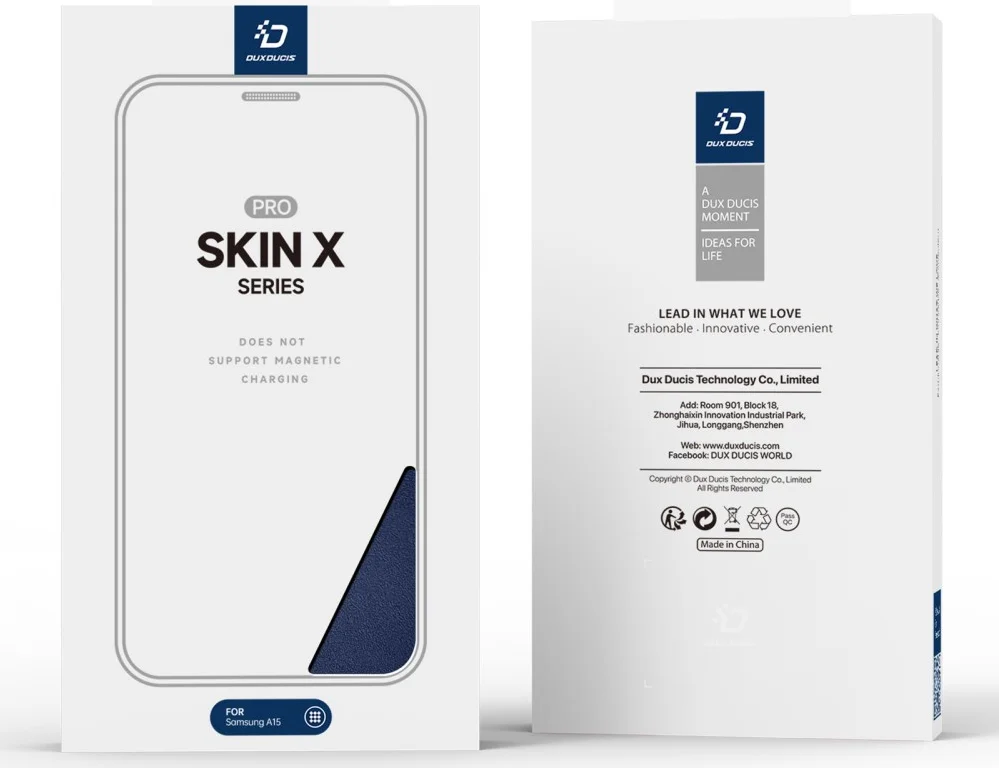Dux Ducis Skin X Series Samsung Galaxy A15 Hoesje Book Case Blauw afbeelding 10