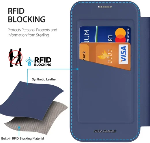Dux Ducis Skin X Series Samsung Galaxy A15 Hoesje Book Case Blauw afbeelding 4