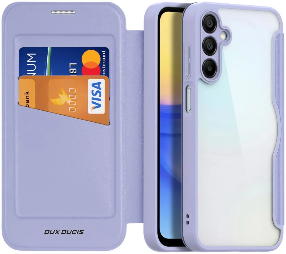 Dux Ducis Skin X Series Samsung Galaxy A15 Hoesje Book Case Paars afbeelding 2