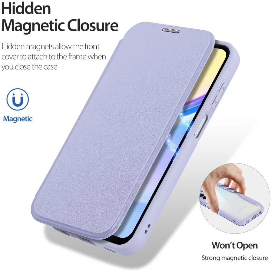Dux Ducis Skin X Series Samsung Galaxy A15 Hoesje Book Case Paars afbeelding 5