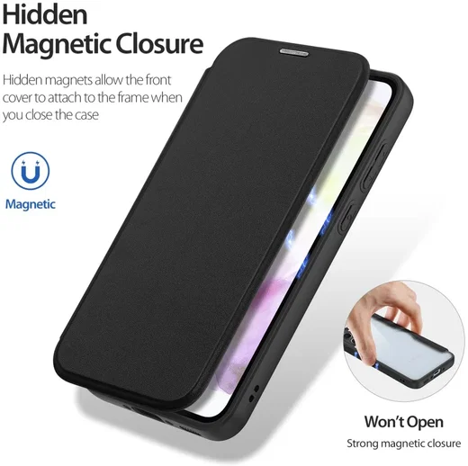 Dux Ducis Skin X Series Samsung Galaxy A35 Hoesje Book Case Zwart afbeelding 4