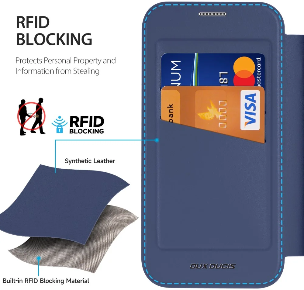 Dux Ducis Skin X Series Samsung Galaxy A35 Hoesje Book Case Blauw afbeelding 4