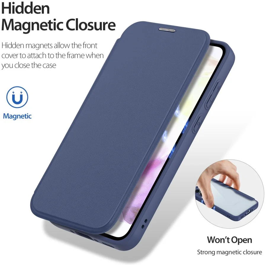 Dux Ducis Skin X Series Samsung Galaxy A35 Hoesje Book Case Blauw afbeelding 3