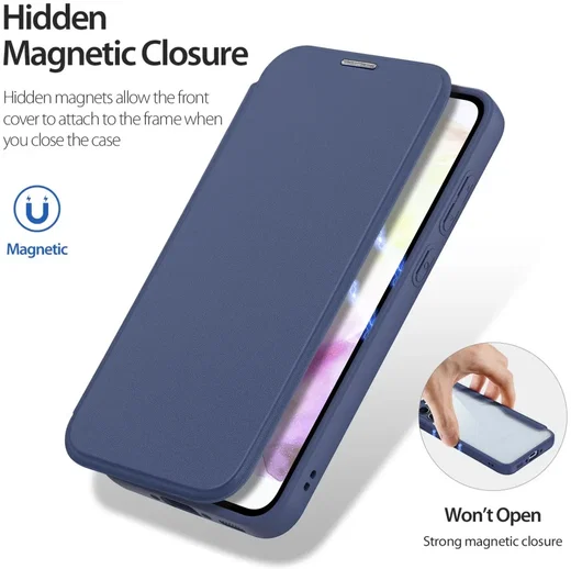 Dux Ducis Skin X Series Samsung Galaxy A35 Hoesje Book Case Blauw afbeelding 3