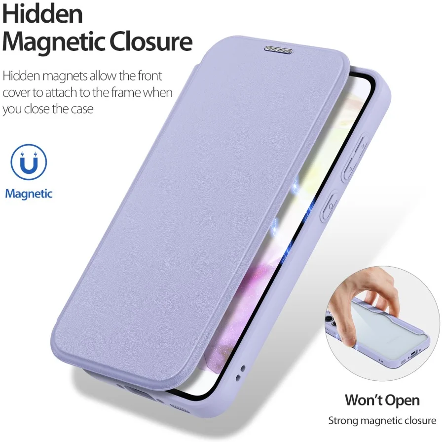 Dux Ducis Skin X Series Samsung Galaxy A35 Hoesje Book Case Paars afbeelding 3