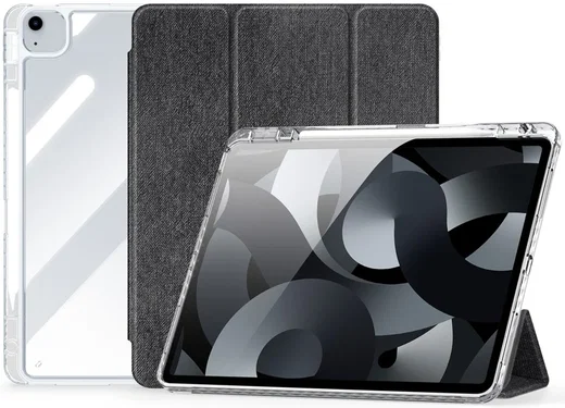 Dux Ducis Unid iPad Air 13 24/25/26 / Pro 12.9 (2022/2018) Hoes Book Case Zwart afbeelding 1