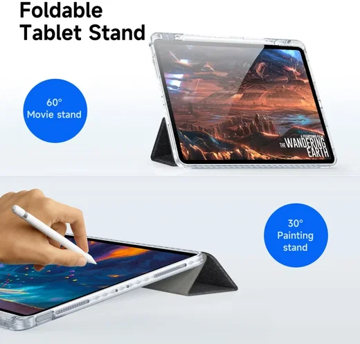 Dux Ducis Unid iPad Air 13 24/25/26 / Pro 12.9 (2022/2018) Hoes Book Case Zwart afbeelding 4