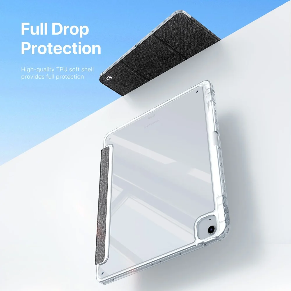 Dux Ducis Unid iPad Air 13 24/25/26 / Pro 12.9 (2022/2018) Hoes Book Case Zwart afbeelding 8