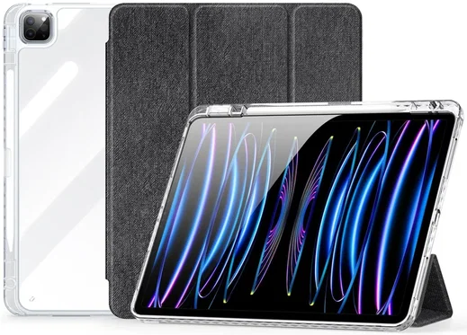 Dux Ducis Unid iPad Pro 13 (2024/2025) Hoes Book Case Transparant Zwart afbeelding 1