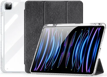 Dux Ducis Unid iPad Pro 13 (2024/2025) Hoes Book Case Transparant Zwart