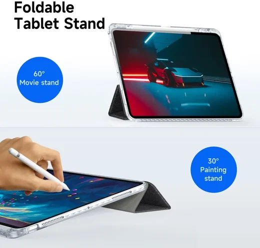 Dux Ducis Unid iPad Pro 13 (2024/2025) Hoes Book Case Transparant Zwart afbeelding 3
