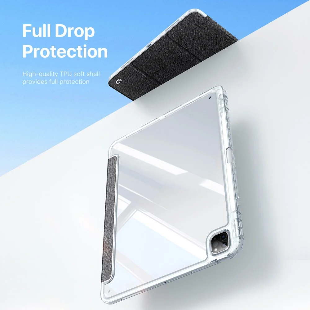 Dux Ducis Unid iPad Pro 13 (2024/2025) Hoes Book Case Transparant Zwart afbeelding 6