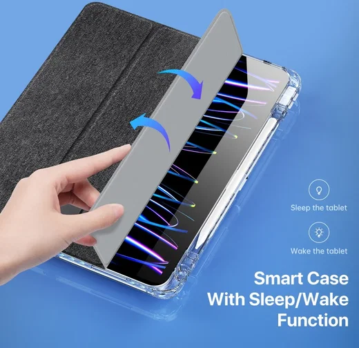 Dux Ducis Unid iPad Pro 13 (2024/2025) Hoes Book Case Transparant Zwart afbeelding 7