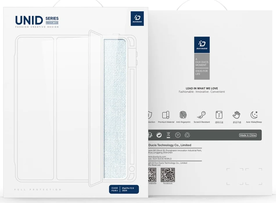 Dux Ducis Unid iPad Pro 13 (2024/2025) Hoes Book Case Transparant Blauw afbeelding 11