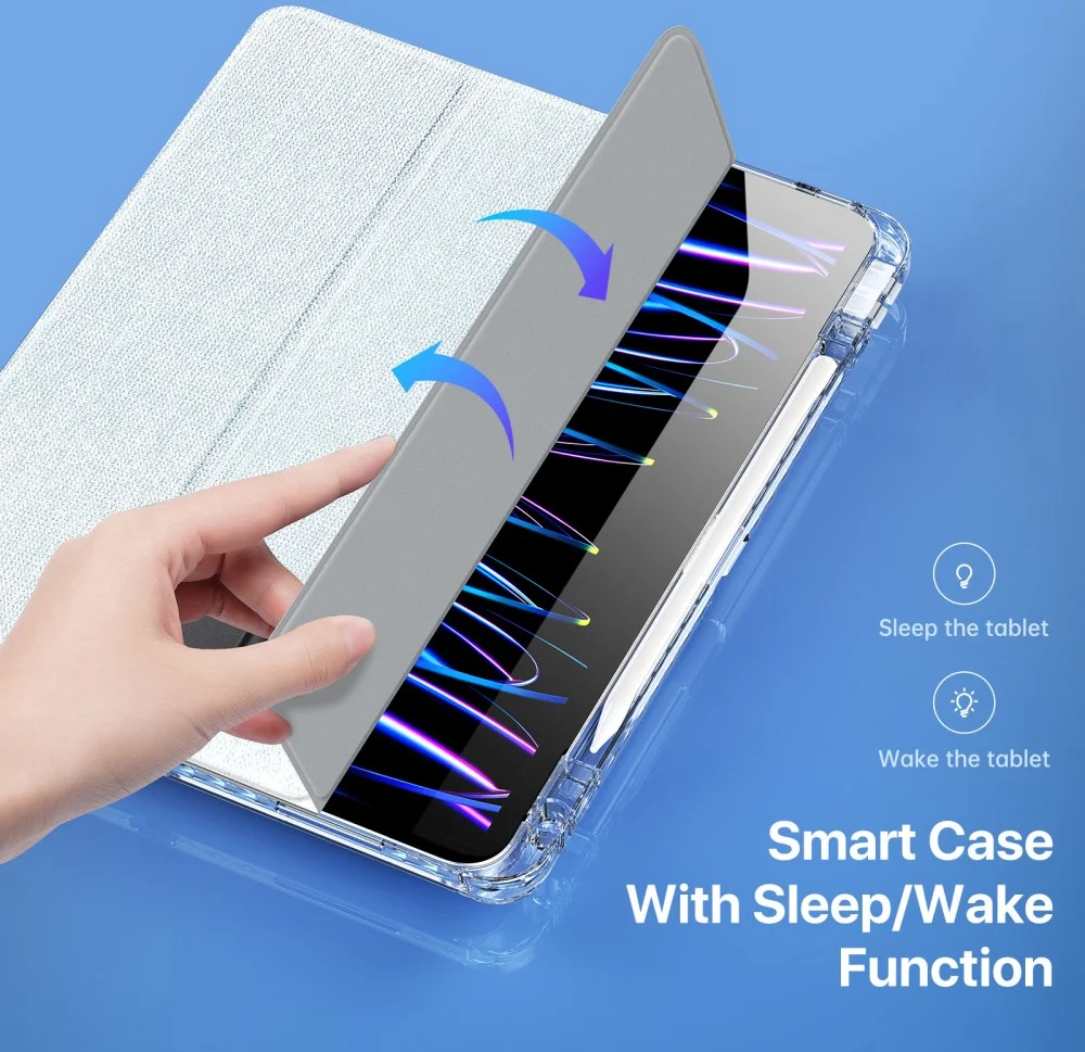 Dux Ducis Unid iPad Pro 13 (2024/2025) Hoes Book Case Transparant Blauw afbeelding 7