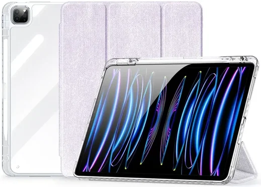 Dux Ducis Unid iPad Pro 13 (2024/2025) Hoes Book Case Transparant Paars afbeelding 1