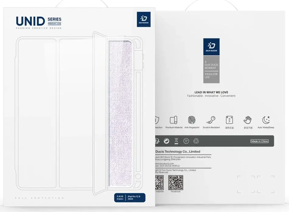 Dux Ducis Unid iPad Pro 13 (2024/2025) Hoes Book Case Transparant Paars afbeelding 11