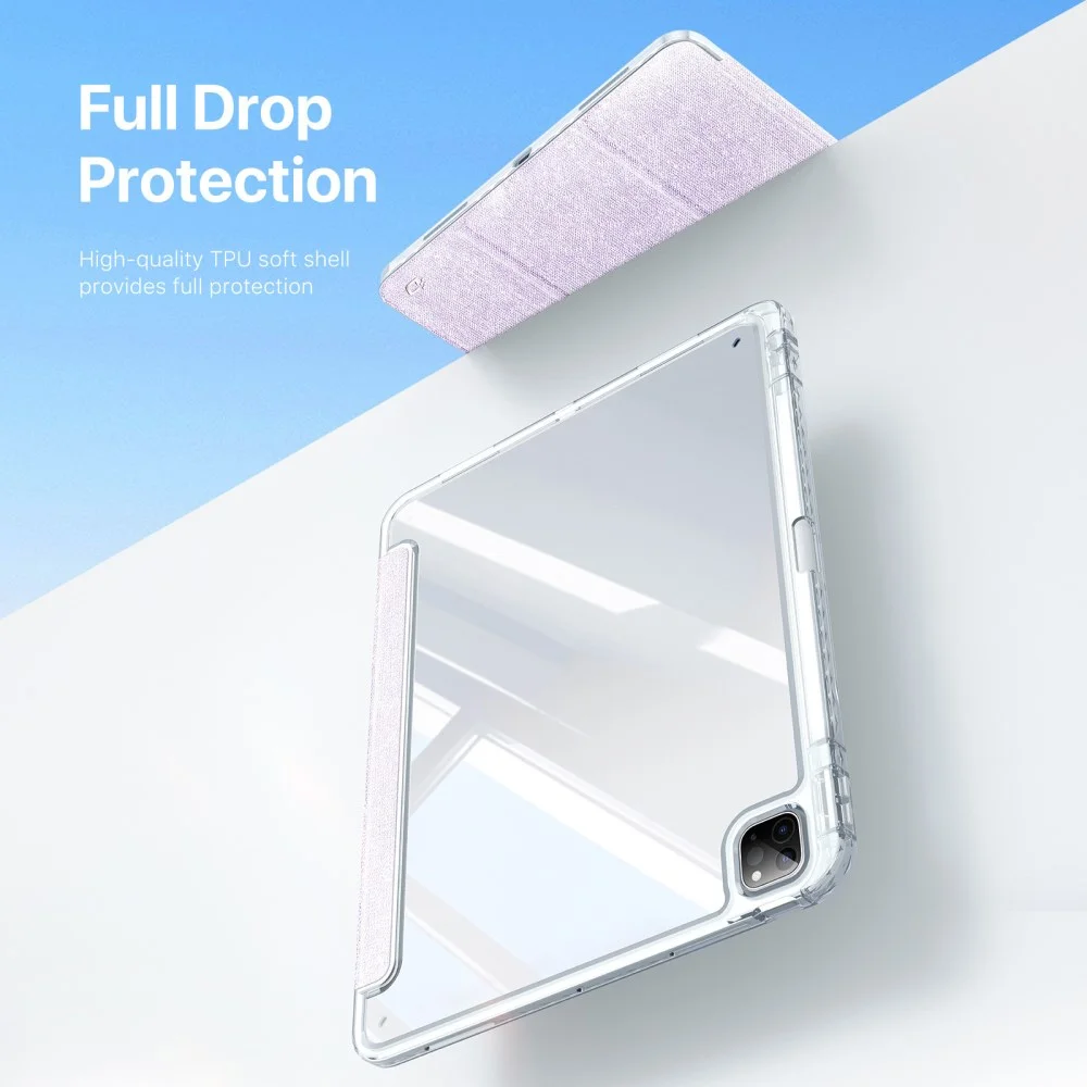 Dux Ducis Unid iPad Pro 13 (2024/2025) Hoes Book Case Transparant Paars afbeelding 6