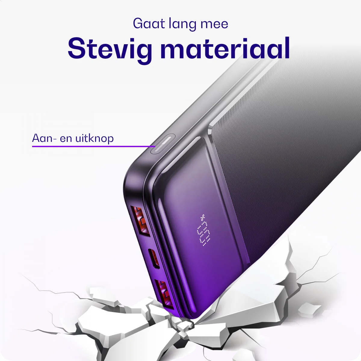 Buddi Boost 10.000 mAh Powerbank Reisformaat Met Display Zwart 22.5W afbeelding 6