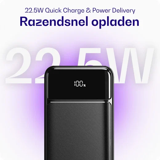 Buddi Boost 10.000 mAh Powerbank Reisformaat Met Display Zwart 22.5W afbeelding 12