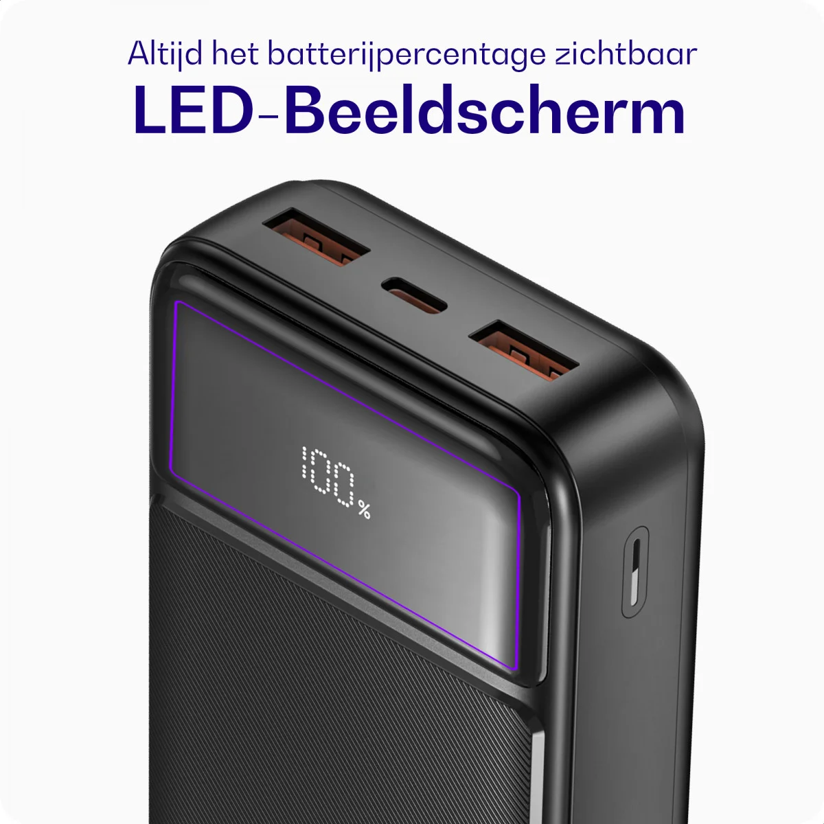 Buddi Boost 20.000 mAh Powerbank Reisformaat Met Display Zwart 22.5W afbeelding 7