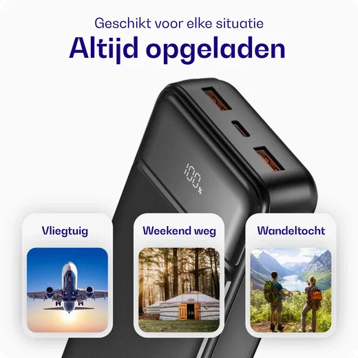 Buddi Boost 20.000 mAh Powerbank Reisformaat Met Display Zwart 22.5W afbeelding 10