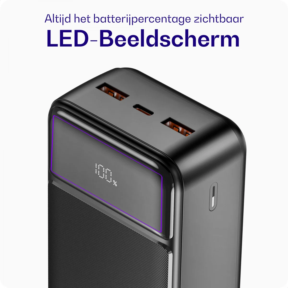 Buddi Boost 30.000 mAh Powerbank Reisformaat Met Display Zwart 22.5W afbeelding 7
